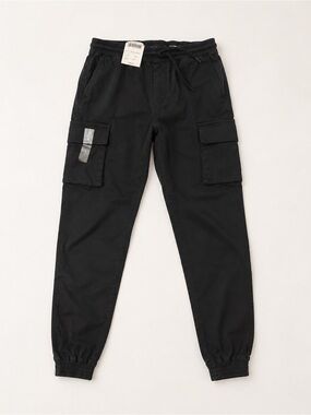 Sun + Stone Black Cargo Joggers